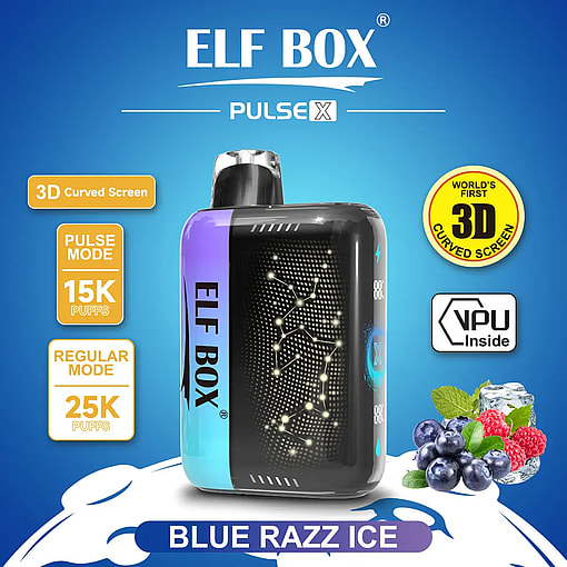 elf box pulse x 25000 puffs original genuine disposable vape starry sky type c charging port crystal 25k customizable. fast shipping