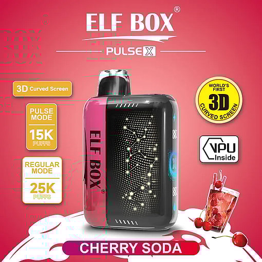 elf box pulse x 25000 puffs original genuine disposable vape starry sky type c charging port crystal 25k customizable. fast shipping