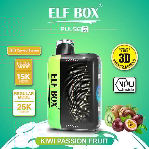 elf box pulse x 25000 puffs original genuine disposable vape starry sky type c charging port crystal 25k customizable. fast shipping