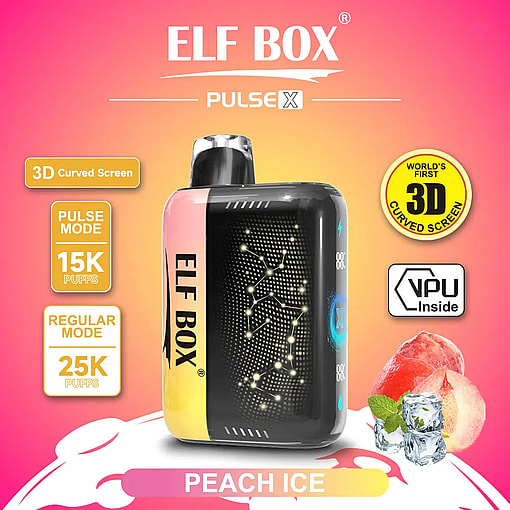 elf box pulse x 25000 puffs original genuine disposable vape starry sky type c charging port crystal 25k customizable. fast shipping