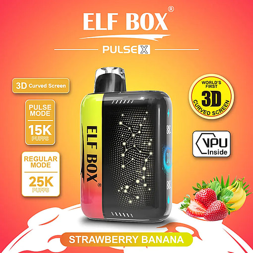 elf box pulse x 25000 puffs original genuine disposable vape starry sky type c charging port crystal 25k customizable. fast shipping