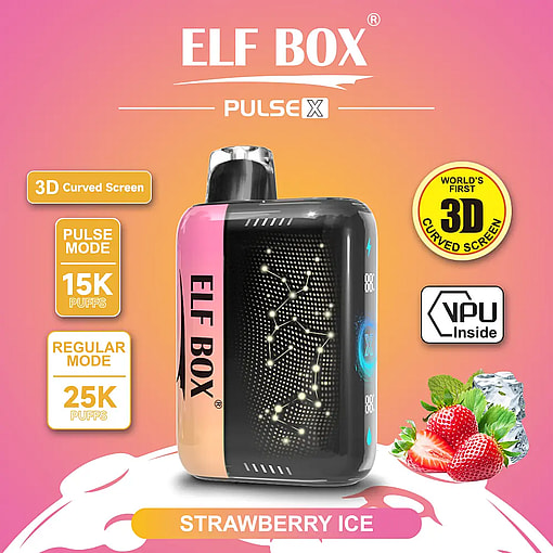 elf box pulse x 25000 puffs original genuine disposable vape starry sky type c charging port crystal 25k customizable. fast shipping