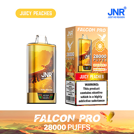 jnr falcon pro 28000 puffs original genuine disposable vape led display type c charging port crystal 28k customizable. fast shipping