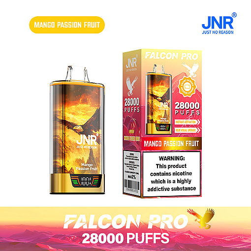 jnr falcon pro 28000 puffs original genuine disposable vape led display type c charging port crystal 28k customizable. fast shipping
