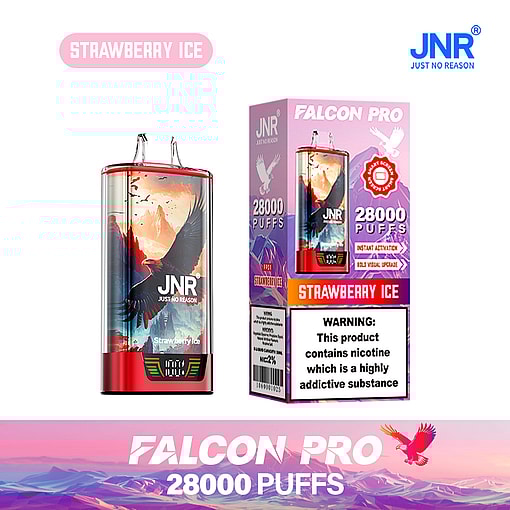 jnr falcon pro 28000 puffs original genuine disposable vape led display type c charging port crystal 28k customizable. fast shipping
