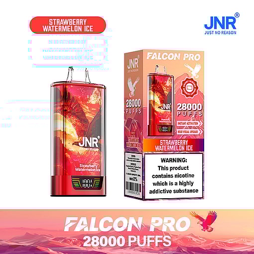 jnr falcon pro 28000 puffs original genuine disposable vape led display type c charging port crystal 28k customizable. fast shipping