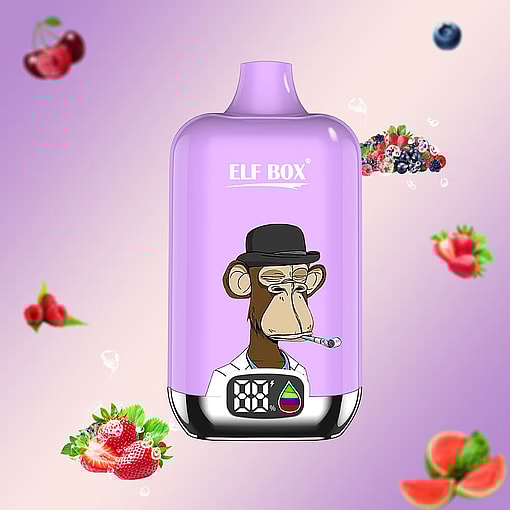 elf box digital 12000 puffs original genuine disposable vape type c charging port crystal 12k customizable. fast shipping