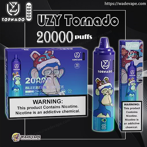 uzy tornado 20000 puffs three flavor switching original genuine 20k type c charging port led display customizable. fast shipping (copy)