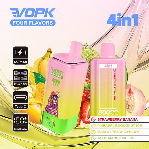 vopk 80000 puffs four flavors switch original genuine 4in1 80k type c charging port led display customizable. fast shipping
