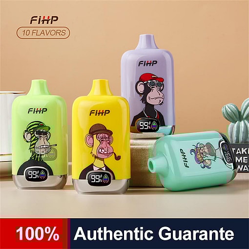 fihp digital 12000 puffs original genuine disposable vape type c charging port fihp 12k customizable fast shipping