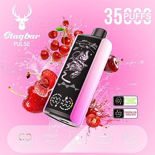stag bar pulse 35000 puffs original stag bar 35k led display disposable electronic cigarettes eu warehouse 3 5 days delivery