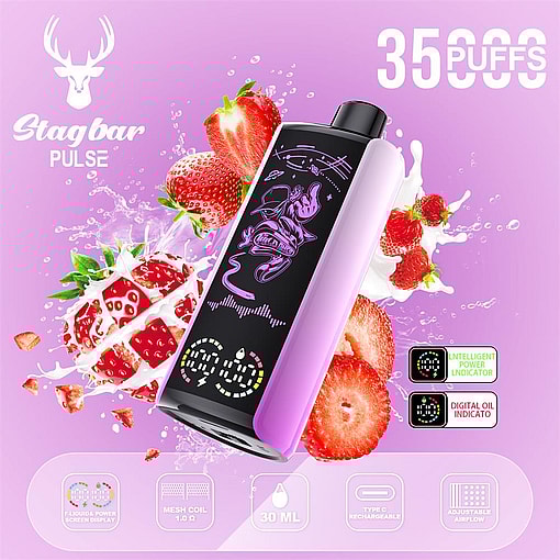 stag bar pulse 35000 puffs original stag bar 35k led display disposable electronic cigarettes eu warehouse 3 5 days delivery