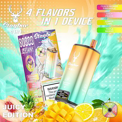 stag bar 4in1 80000 puffs original stag bar 80k four flavors to switch freely led display disposable electronic cigarettes eu warehouse 3 5 days delivery