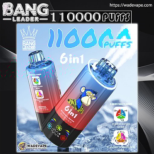bang leader 110000 puffs original genuine bang 6in1 110k led e liquid battery display customizable. fast shipping