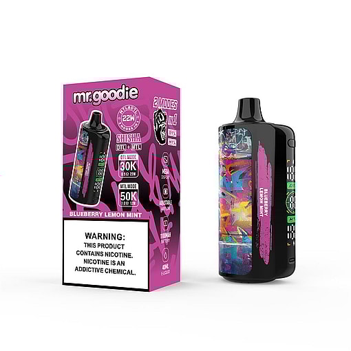 mr.goodie shisha 60000 puffs dtl & mtl dual mode switching 50k original genuine mr.goodie 50k customizable. fast shipping