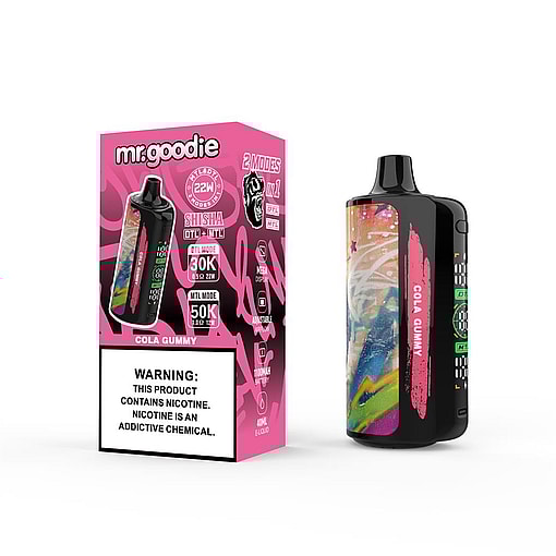 mr.goodie shisha 60000 puffs dtl & mtl dual mode switching 50k original genuine mr.goodie 50k customizable. fast shipping
