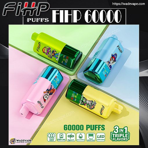 fihp 60000 puffs triple flavors original genuine 3in1 disposable vape type c charging port fihp 60k customizable fast shipping (copy)