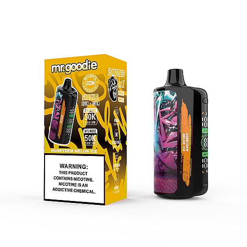 mr.goodie shisha 60000 puffs dtl & mtl dual mode switching 50k original genuine mr.goodie 50k customizable. fast shipping