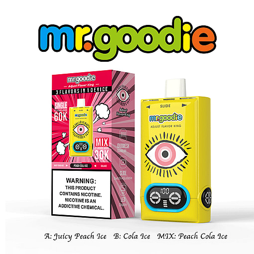 mr.goodie 60000 puffs adjust flavor king 60k 3 flavor switching original genuine mr.goodie 60k 3in1 customizable. fast shipping