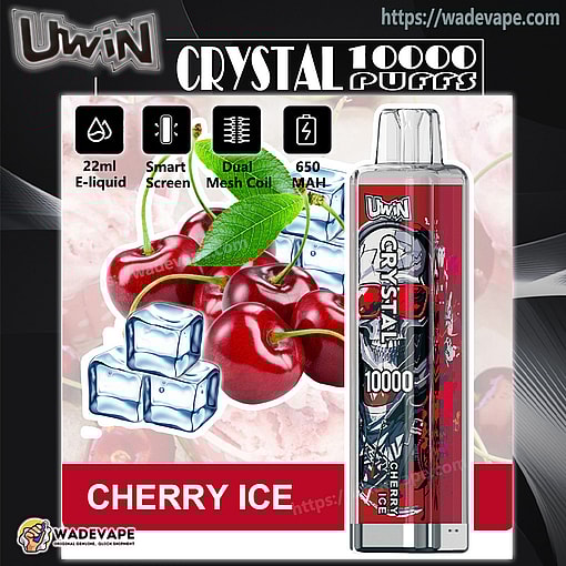 uwin crystal 10000 puffs original genuine 10k puffs type c charging port led display customizable. fast shipping