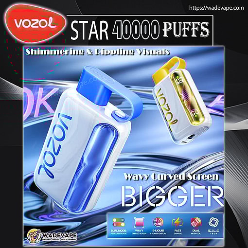 vozol star 40000 puffs original vozol 40k lcd water ripple screen disposable electronic cigarettes eu warehouse 3 5 days delivery
