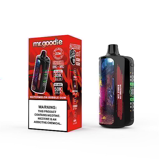 mr.goodie shisha 60000 puffs dtl & mtl dual mode switching 50k original genuine mr.goodie 50k customizable. fast shipping
