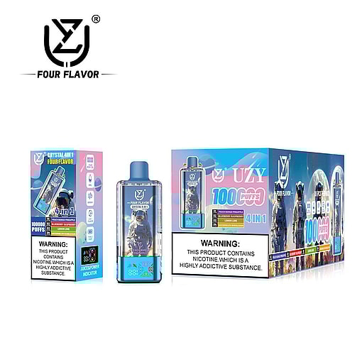 uzy crystal 100000 puffs original genuine uzy 4in1 100k puffs type c charging port led display customizable. fast shipping