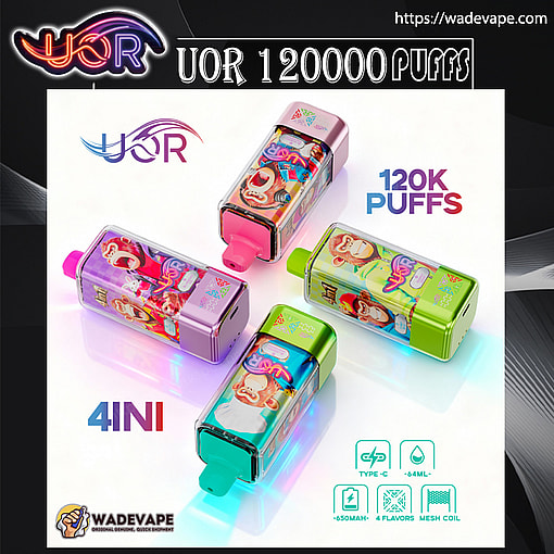 uor 120000 puffs 4 flavor switching original genuine uor 120k 4in1 flavor disposable vape customizable. fast shipping