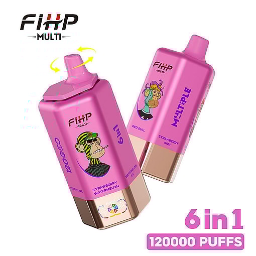 fihp multi 120000 puffs 6in1 flavors original genuine six flavors disposable vape type c charging port fihp 120k customizable fast shipping