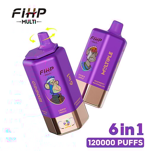 fihp multi 120000 puffs 6in1 flavors original genuine six flavors disposable vape type c charging port fihp 120k customizable fast shipping
