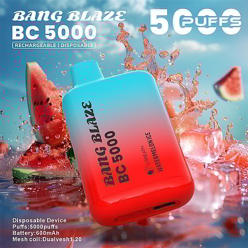 bang blaze bc 5000 puffs original bang blaze 5k puffs vape type c disposable e cigarettes customizable. fast shipping