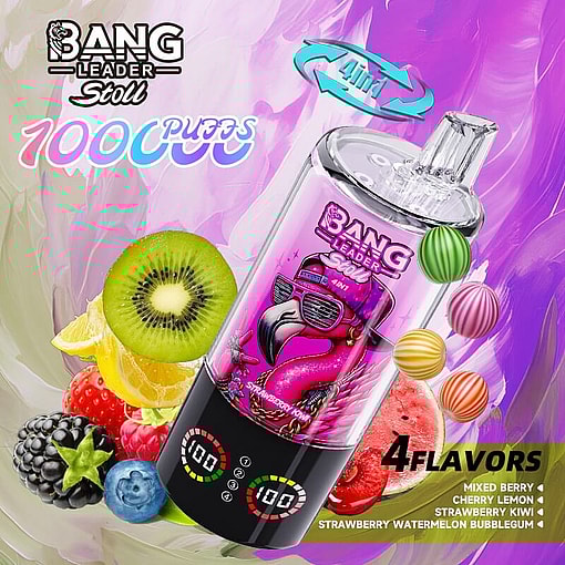 bang leader 100000 puffs original bang leader 100k 4 flavors in 1 vape led display type c port disposable e cigarettes customizable. fast shipping