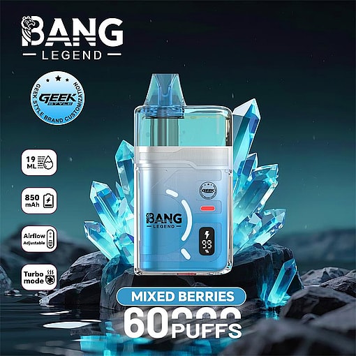 bang legend 60000 puffs original bang legend geek style 60k vape led display type c port disposable e cigarettes customizable. fast shipping