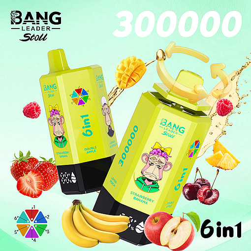 bang leader 300000 puffs original bang leader stoll 300k 6 flavors in 1 vape led display type c port disposable e cigarettes customizable fast shipping