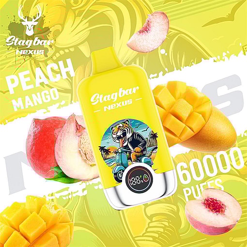 スタッグバー 60000 パフ オリジナルスタッグバー ネクサス 60k ベイプ LED ディスプレイ画面タイプ c ポート使い捨て電子タバコ eu 倉庫 3 5 日配達