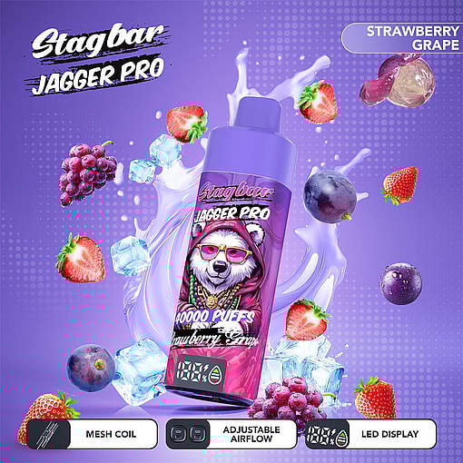スタッグバー 40000 パフ オリジナル スタッグバー ジャガー プロ 40k ベイプ LED 表示画面 タイプ c ポート 使い捨て電子タバコ eu 倉庫 3 5 日配達
