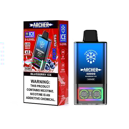vapmod archer 60000 puffs original archer 60k disposable vape led display type c charging port customizable. fast shipping