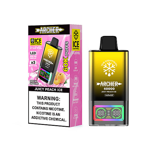 vapmod archer 60000 puffs original archer 60k disposable vape led display type c charging port customizable. fast shipping