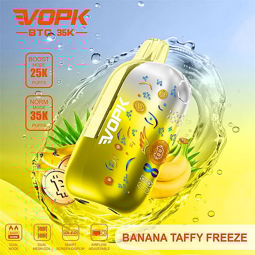 vopk btc 35000 puffs original vopk btc 35k smart curved screen type c port disposable e cigarettes customizable. fast shipping