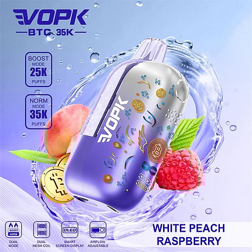 vopk btc 35000 puffs original vopk btc 35k smart curved screen type c port disposable e cigarettes customizable. fast shipping