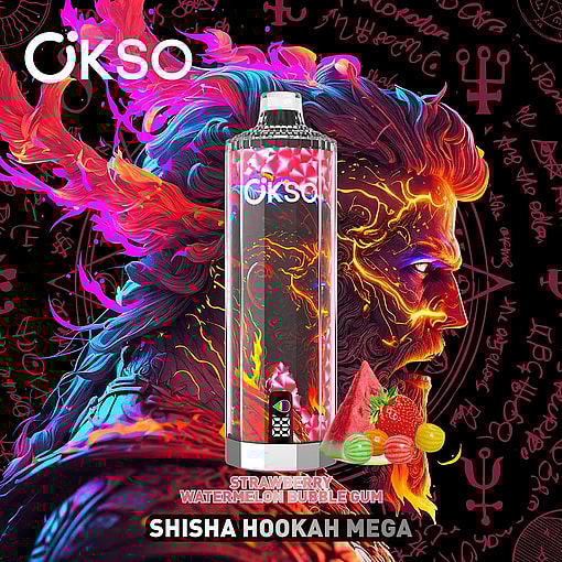 okso shisha 50000 puffs original okso shisha hookah mega 50k vape led display type c port disposable e cigarettes customizable fast shipping