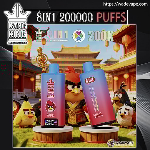 bang king 200000 puffs original bang king 8in1 200k vape led display type c port disposable e cigarettes customizable fast shipping