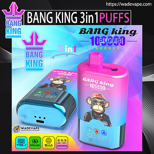 bang king 100000 puffs original bang king 3in1 100k 6 stars vape led display type c port disposable e cigarettes customizable fast shipping