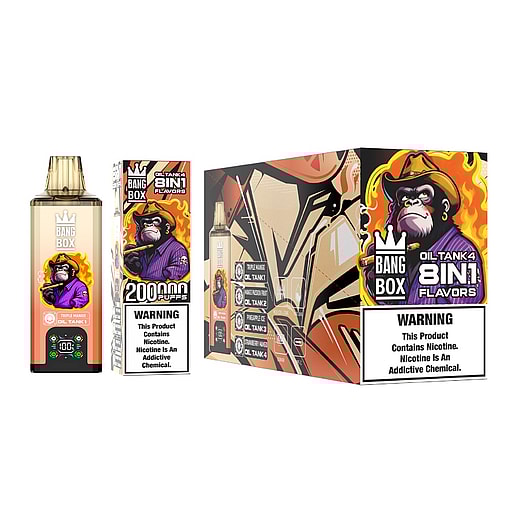 bang box 200000 puffs original bang box 8in1 200k vape led display type c port disposable e cigarettes customizable fast shipping