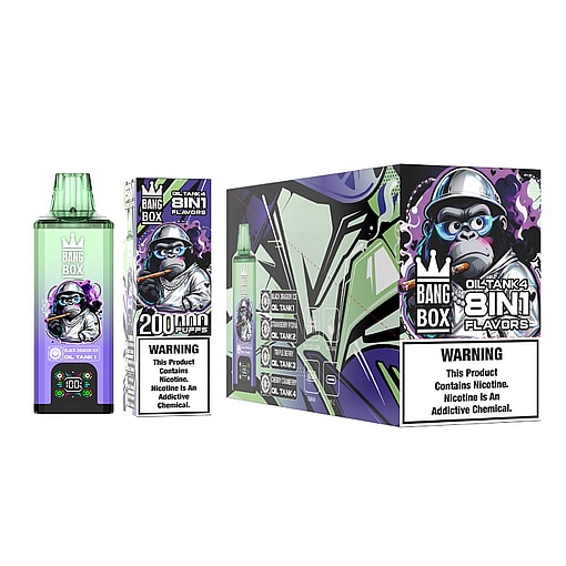 bang box 200000 puffs original bang box 8in1 200k vape led display type c port disposable e cigarettes customizable fast shipping
