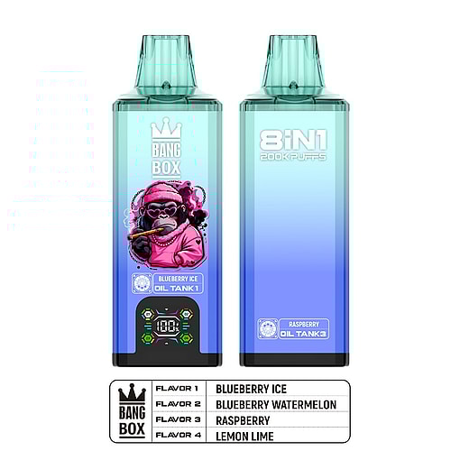 bang box 200000 puffs original bang box 8in1 200k vape led display type c port disposable e cigarettes customizable fast shipping