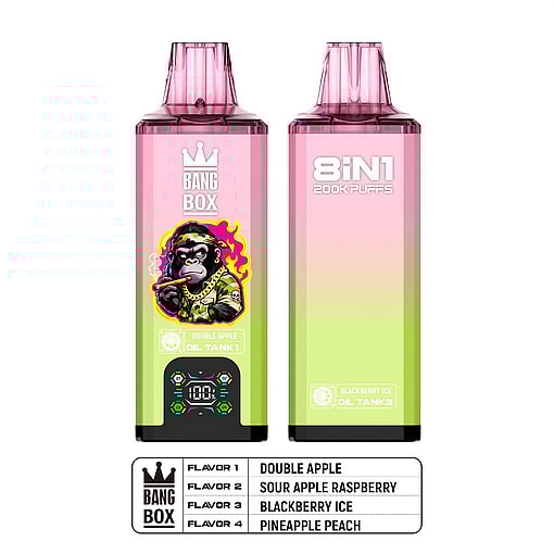 bang box 200000 puffs original bang box 8in1 200k vape led display type c port disposable e cigarettes customizable fast shipping