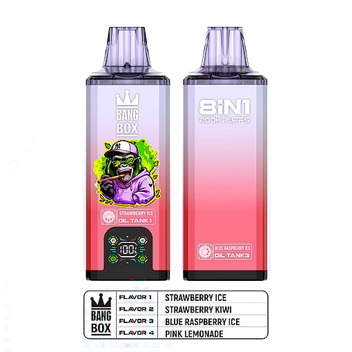 bang box 200000 puffs original bang box 8in1 200k vape led display type c port disposable e cigarettes customizable fast shipping