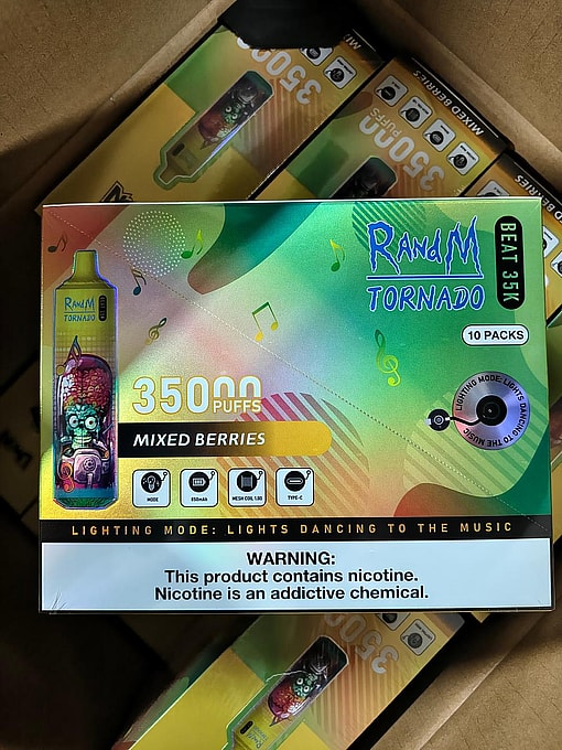 uwin randm tornado beat 35000 puffs original genuine 35k puffs music mode type c charging port led display customizable. fast shipping