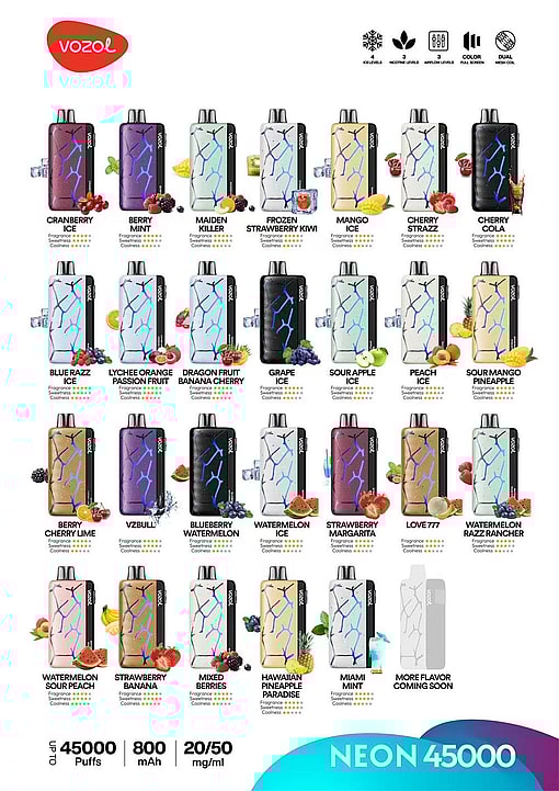 vozol neno 45000 puffs original vozol 45k lcd screen disposable electronic cigarettes eu warehouse 3 5 days delivery
